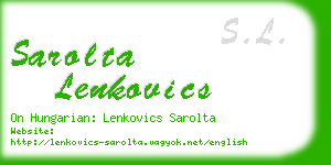 sarolta lenkovics business card